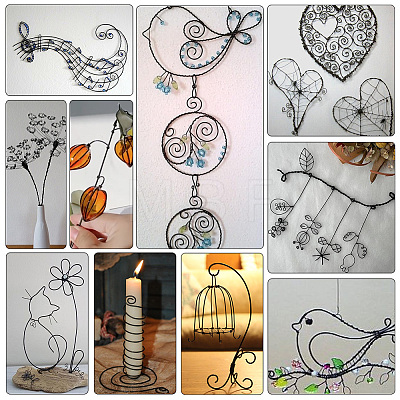 5 Rolls 5 Styles Copper Jewelry Craft Wire CWIR-SC0001-08-1