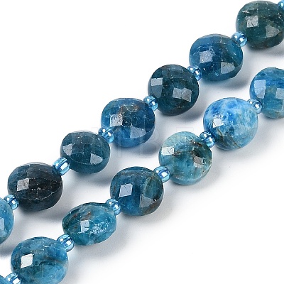 Natural Apatite Beads Strands G-B094-A26-01-1