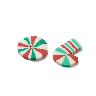 Christmas Theme Handmade Polymer Clay Cabochons X-CLAY-F005-03-1