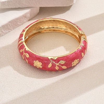 Vintage Elegant Flower Alloy Hinged Bangles for Women's Holiday Wear RJ0827-1-1