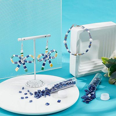  520Pcs 2 Style 2-Hole Glass Seed Beads SEED-NB0001-72A-1