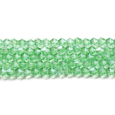 Transparent Electroplate Glass Beads Strands EGLA-A039-T6mm-A24-1