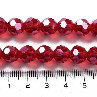 Electroplate Transparent Glass Beads Strands EGLA-A035-T10mm-A01-1