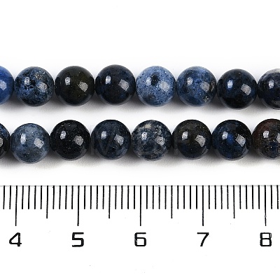 Natural Dumortierite Beads Strands G-G167-A06-6MM-1