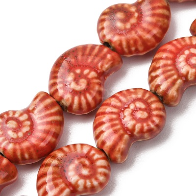 Ocean Series Handmade Porcelain Beads PORC-R002-03G-1