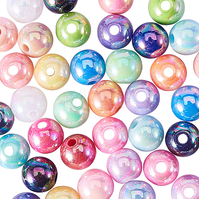 600Pcs 24 Colors Opaque Acrylic Beads MACR-CJ0001-16-1