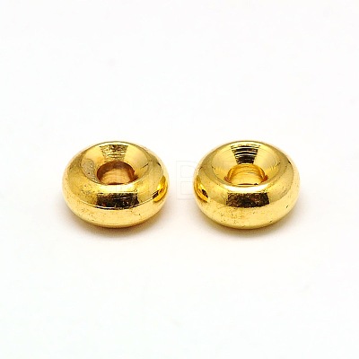 Rondelle Brass Spacer Beads KK-A133A-M-1