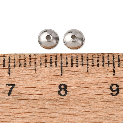 Tarnish Resistant Apetalous Half Round 304 Stainless Steel Bead Caps STAS-N039-02-1