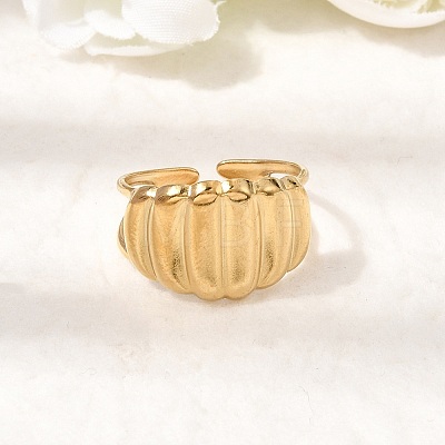 304 Stainless Steel Cuff Open Rings STAS-H259-05G-1