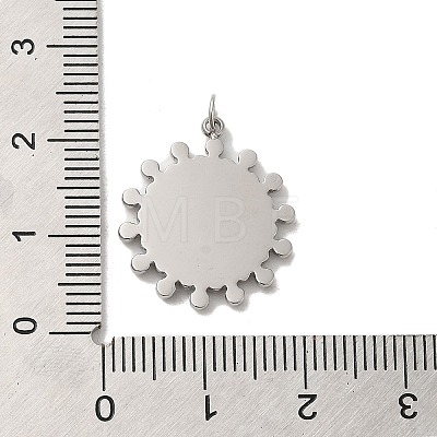 304 Stainless Steel Pendant Cabochon Settings STAS-K263-37P-1