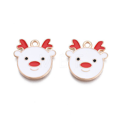 Christmas Alloy Enamel Pendants X-ENAM-Q442-48A-1