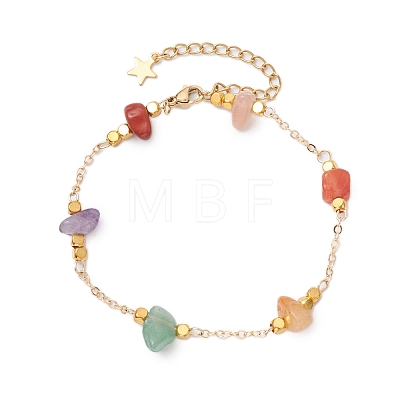 Natural Mixed Gemstone Beaded Bracelets BJEW-JB11310-03-1