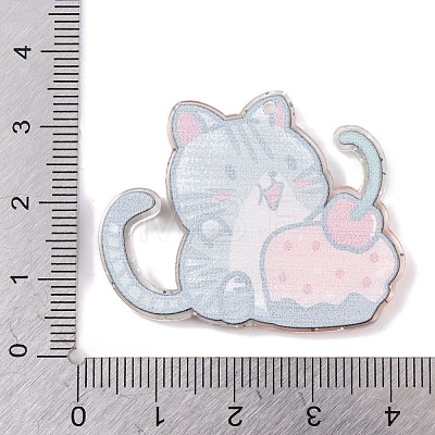 Cat Theme Acrylic Pendants MACR-U003-03A-1