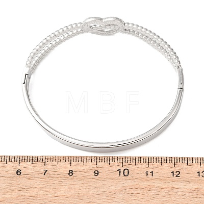 304 Stainless Steel Hinged Bangles for Women BJEW-F527-02P-1