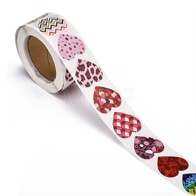 Heart Shaped Stickers Roll DIY-K027-A03-1