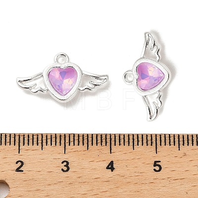 Rack Plating Alloy Rhinestones Pendants PALLOY-D028-04B-S-RS-1