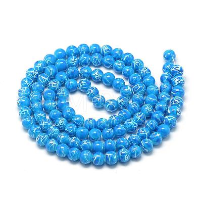 Drawbench Glass Beads Strands DGLA-S115-6mm-L11-1