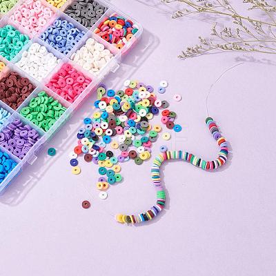 4224Pcs 24 Colors Handmade Polymer Clay Beads CLAY-YW0001-16-1