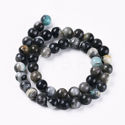 Natural Flower Amazonite Beads Strands X-G-L555-03-8mm-1