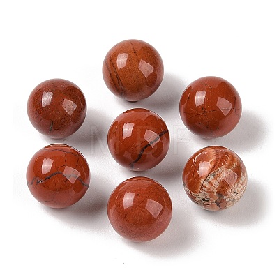 Natural Red Jasper No Hole Sphere Beads G-K353-04D-07-1