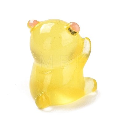 Bear Luminous Resin Display Decorations DJEW-F023-A04-1