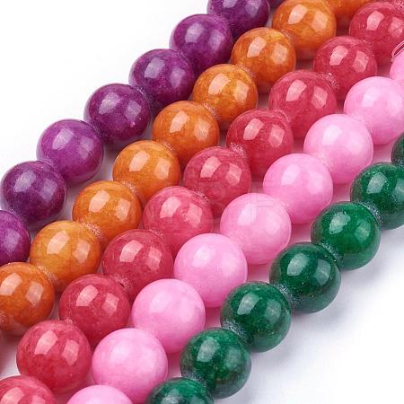 Natural Yellow Jade Beads Strands G-G598-12mm-YXS-1