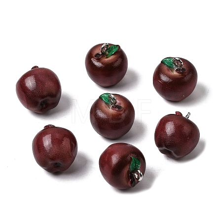 Fruit Theme Resin Pendants RESI-D018-01P-01-1