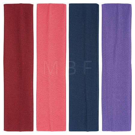 8Pcs 4 Colors Milk Silk Cloth Hair Bands OHAR-TAD0001-01A-1