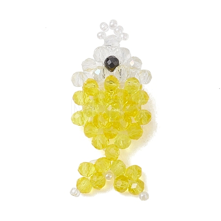AB Color Plated Glass Pendants PALLOY-MZ01330-01-1