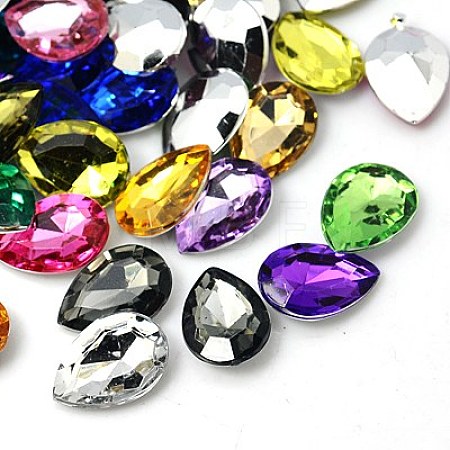 Imitation Taiwan Acrylic Rhinestone Cabochons GACR-A017-10x14mm-M-1