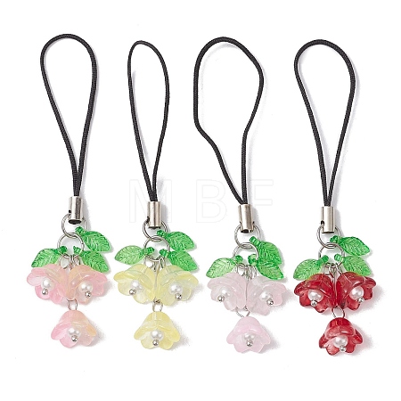 Glass Mobile Straps HJEW-JM01827-1