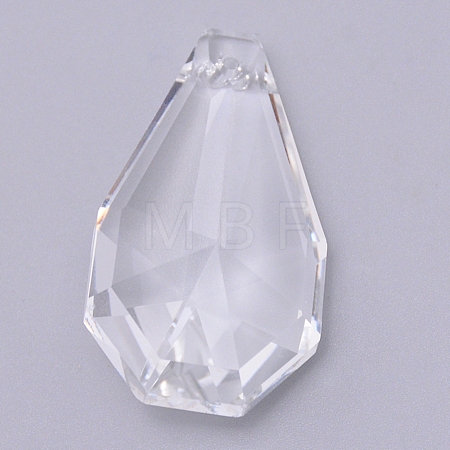 Transparent Glass Big Pendants GLAA-WH0022-28-1