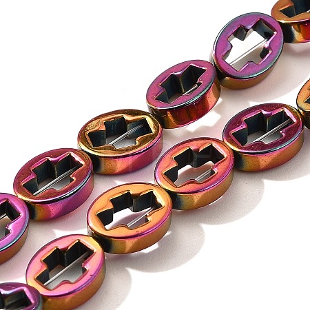 Electroplated Synthetic Non-magnetic Hematite Beads Strands G-L613-Z01-01I-1