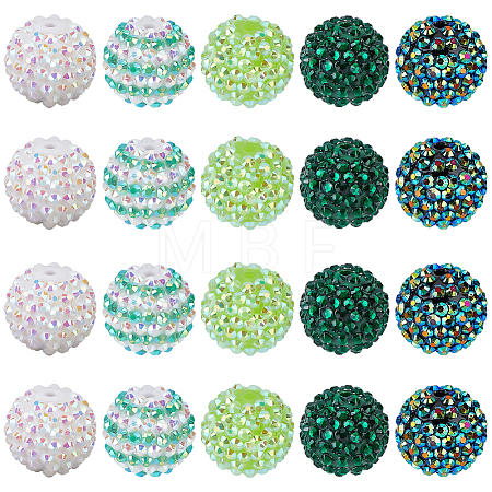 Resin Rhinestone Beads RESI-PA0001-44B-1