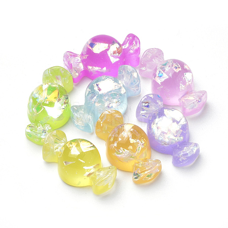 Resin Paillette Cabochons CRES-S303-23-1