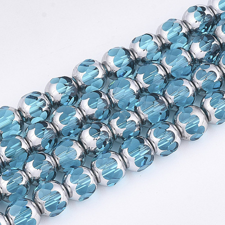 Electroplate Glass Beads Strands EGLA-T019-02D-1