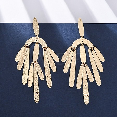 Zinc Alloy Oval Chandelier Earrings EJEW-Z107-03G-01-1