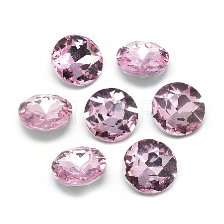 Pointed Back Glass Rhinestone Cabochons RGLA-T029-10mm-03-1