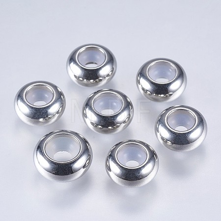 201 Stainless Steel Beads X-STAS-F145-06P-G-1