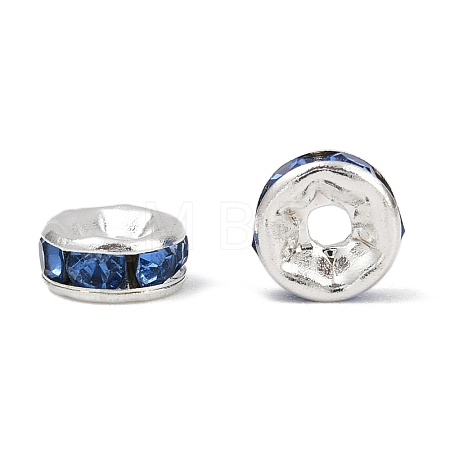 Brass Grade A Rhinestone Spacer Beads RSB035NF-14-1