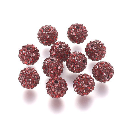 Polymer Clay Rhinestone Beads RB-K050-8mm-C05-1