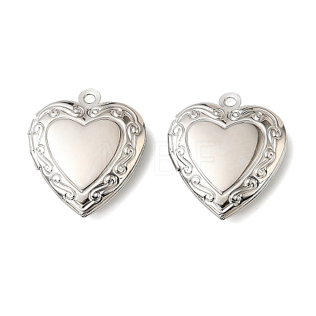Heart Brass Locket Pendants KK-A276-13P-1
