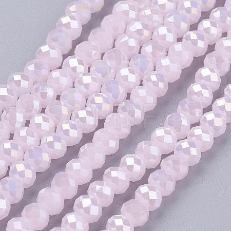 Electroplate Glass Bead Strands GLAA-F001-3x2mm-34L-1