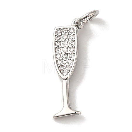 Brass Micro Pave Cubic Pendants KK-U027-07P-02-1