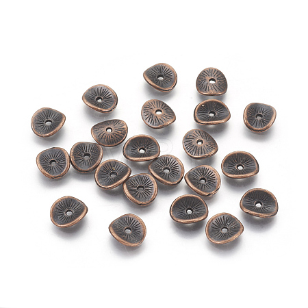 Tibetan Style Alloy Wavy Spacer Beads X-TIBEP-A11067-R-FF-1