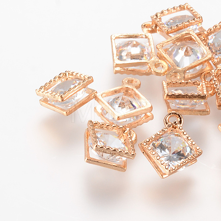 Rhombus Alloy Charms ZIRC-R007-053A-03-1