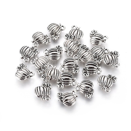 Pumpkin Tibetan Style Zinc Alloy Charms TIBEP-Q033-95-1