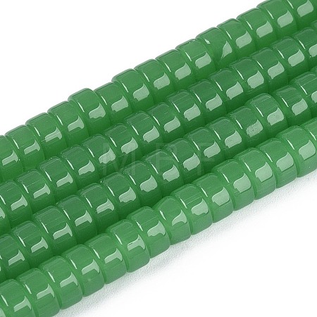 Imitation Jade Glass Beads Strands GLAA-N026-3x6mm-J04-1
