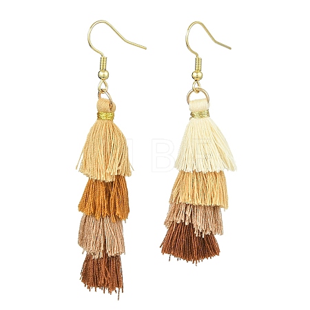 Colorful Tassel Pendants Dangle Earrings for Women EJEW-JE06109-1