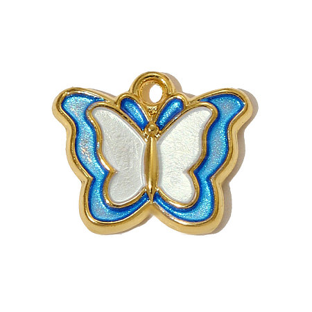 304 Stainless Steel Enamel Pendants STAS-OY005-40G-1